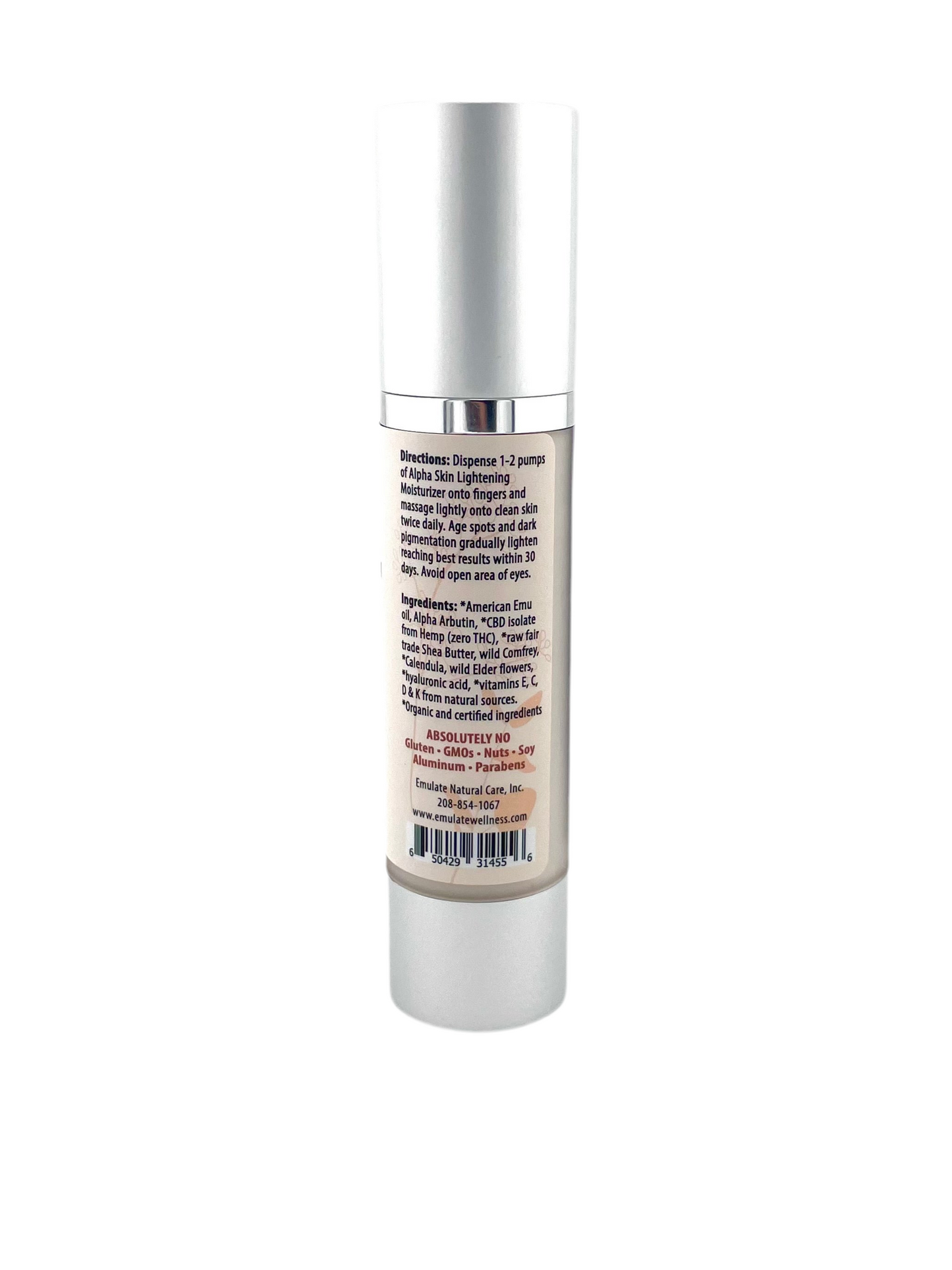 Alpha Skin Lightening Moisturizer with CBD & American Emu oil