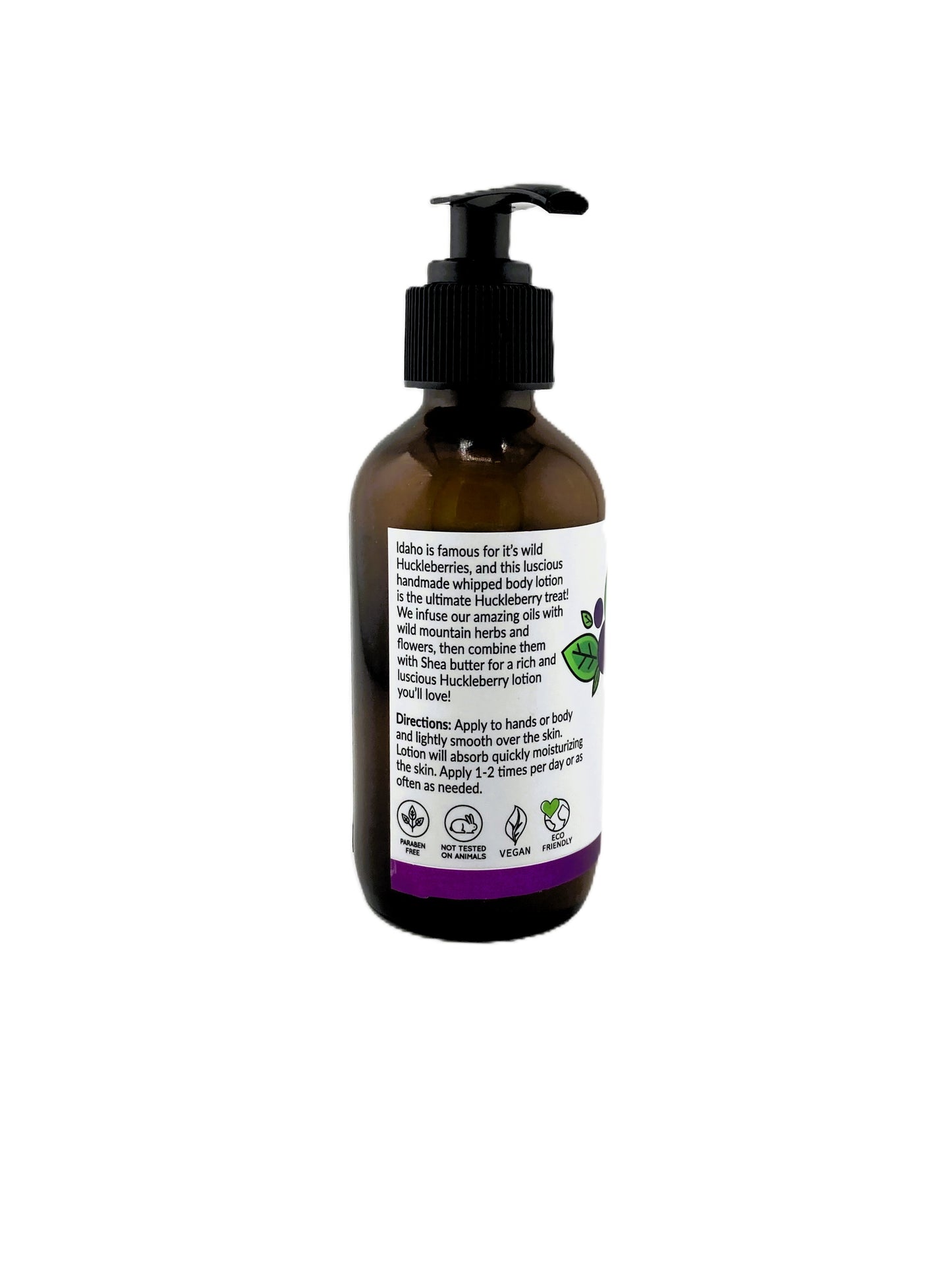 HUCKLEBERRY BLISS DRY SKIN BODY LOTION - 4 oz Pumpable bottle