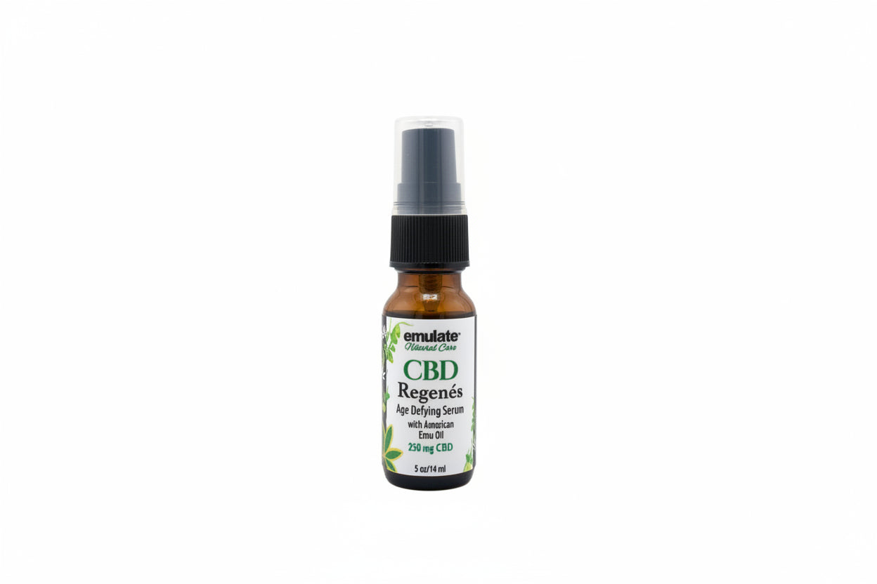 regenes cbd anti age bottle with a label on a white background