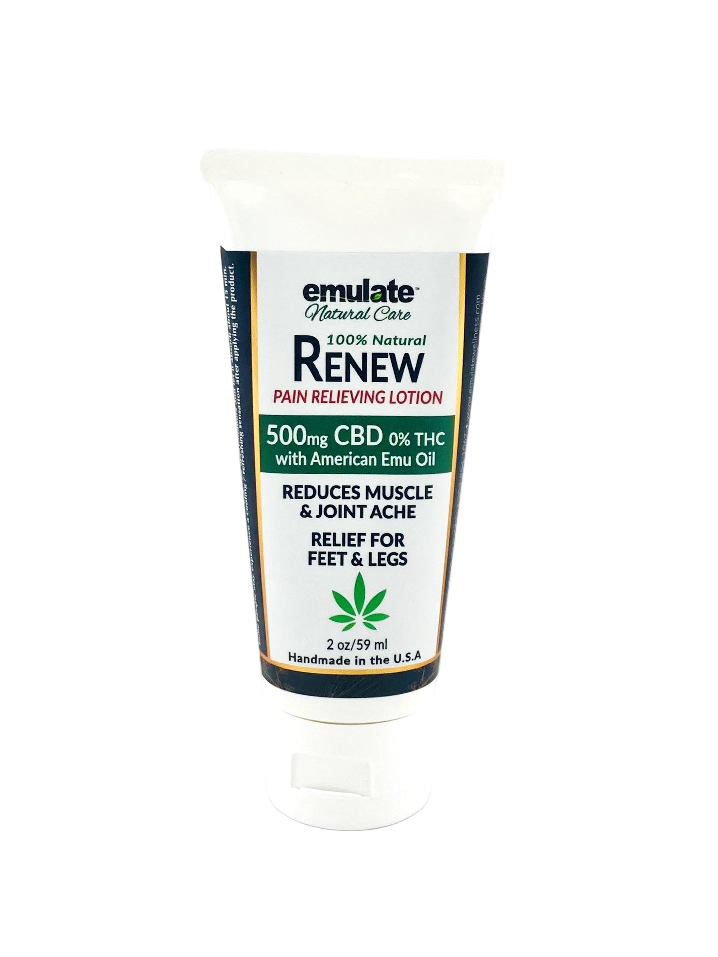 CBD 500 mg Renew Lotion - Relief for Neuropathy, Restless Leg Syndrome and foot and leg pain and fatigue