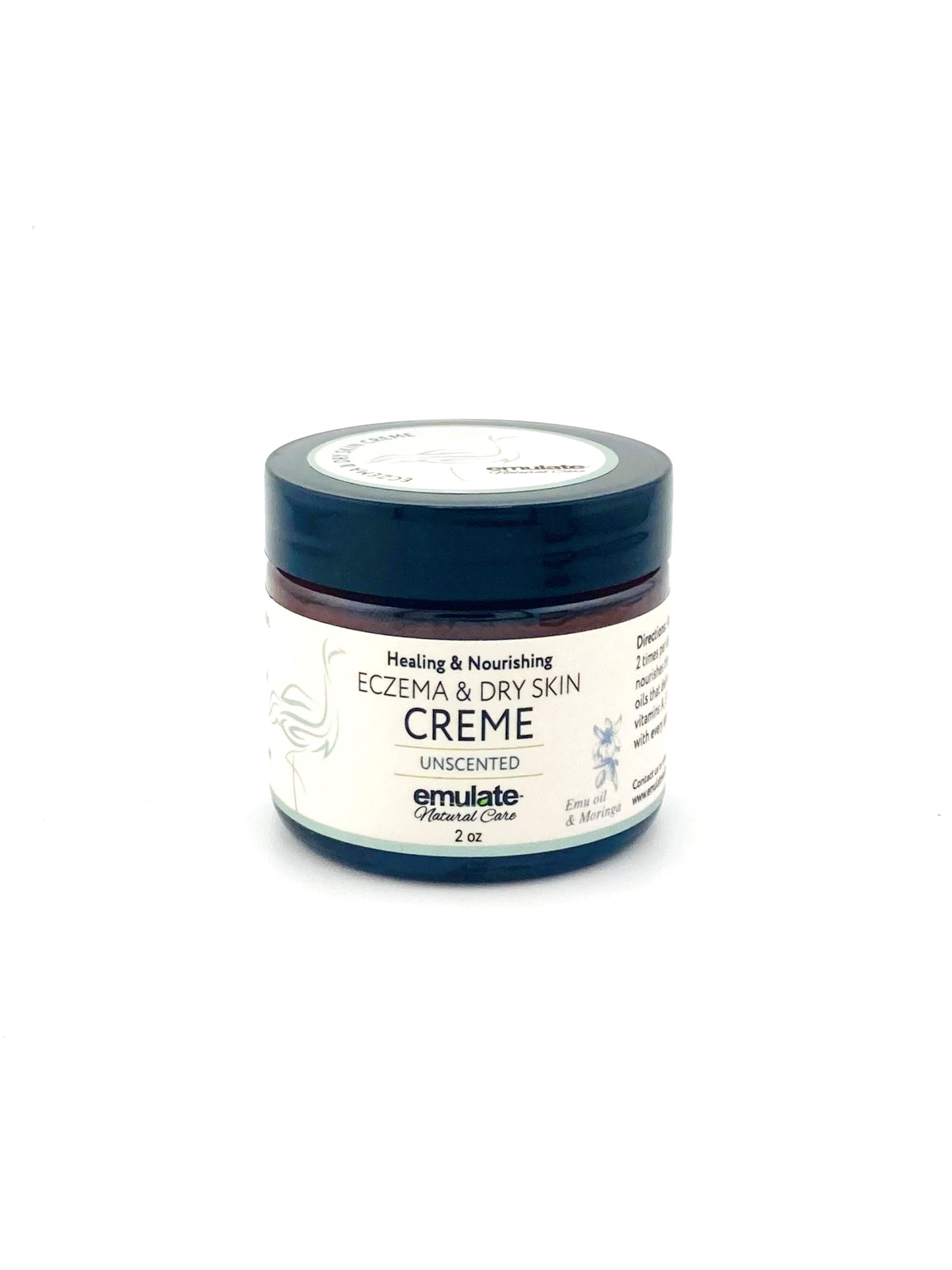 Healing and Nourishing Eczema Dry Skin Crème with Emu oil + Moringa oil; Unscented or Lavender Chamomile