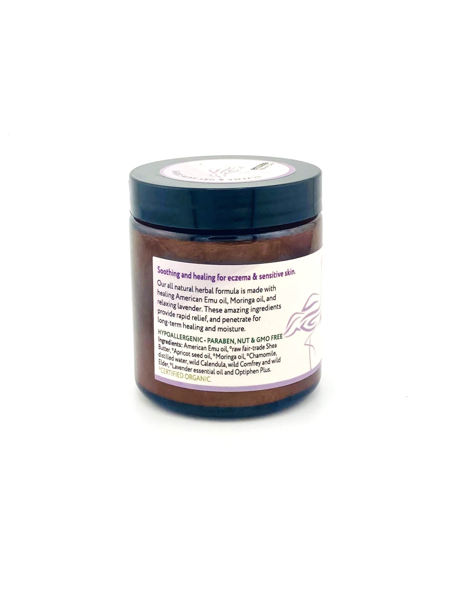 Healing and Nourishing Eczema Dry Skin Crème with Emu oil + Moringa oil; Unscented or Lavender Chamomile
