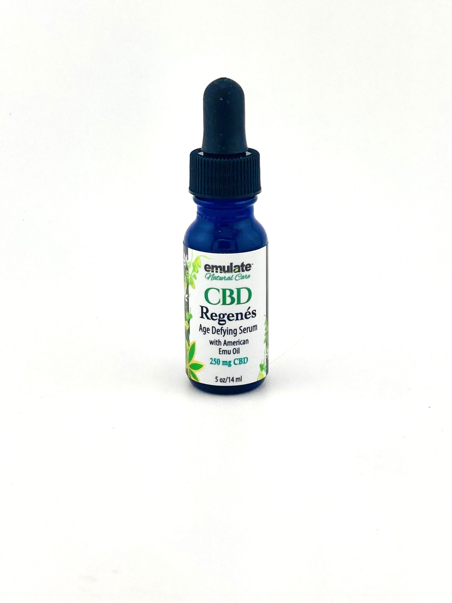 Regenes Age Defying Serum .5 oz glass dropper bottle with CBD