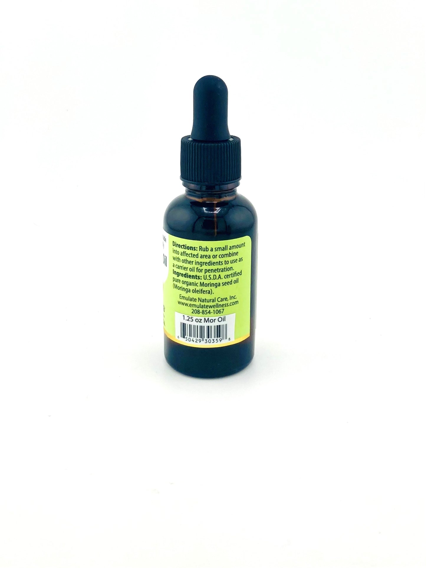 Bottle with dropper on a white background