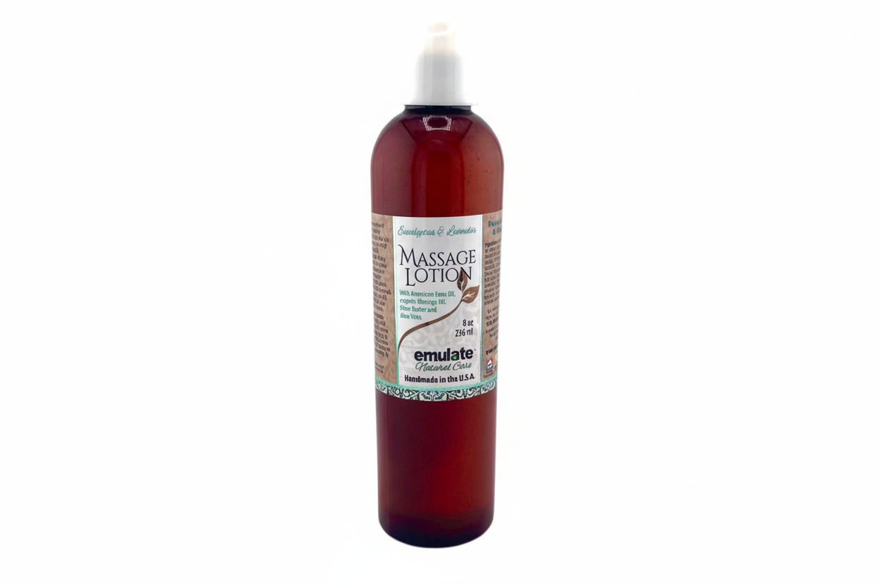 Massage Lotion - 8 oz in unscented or Lavender/Eucalyptus