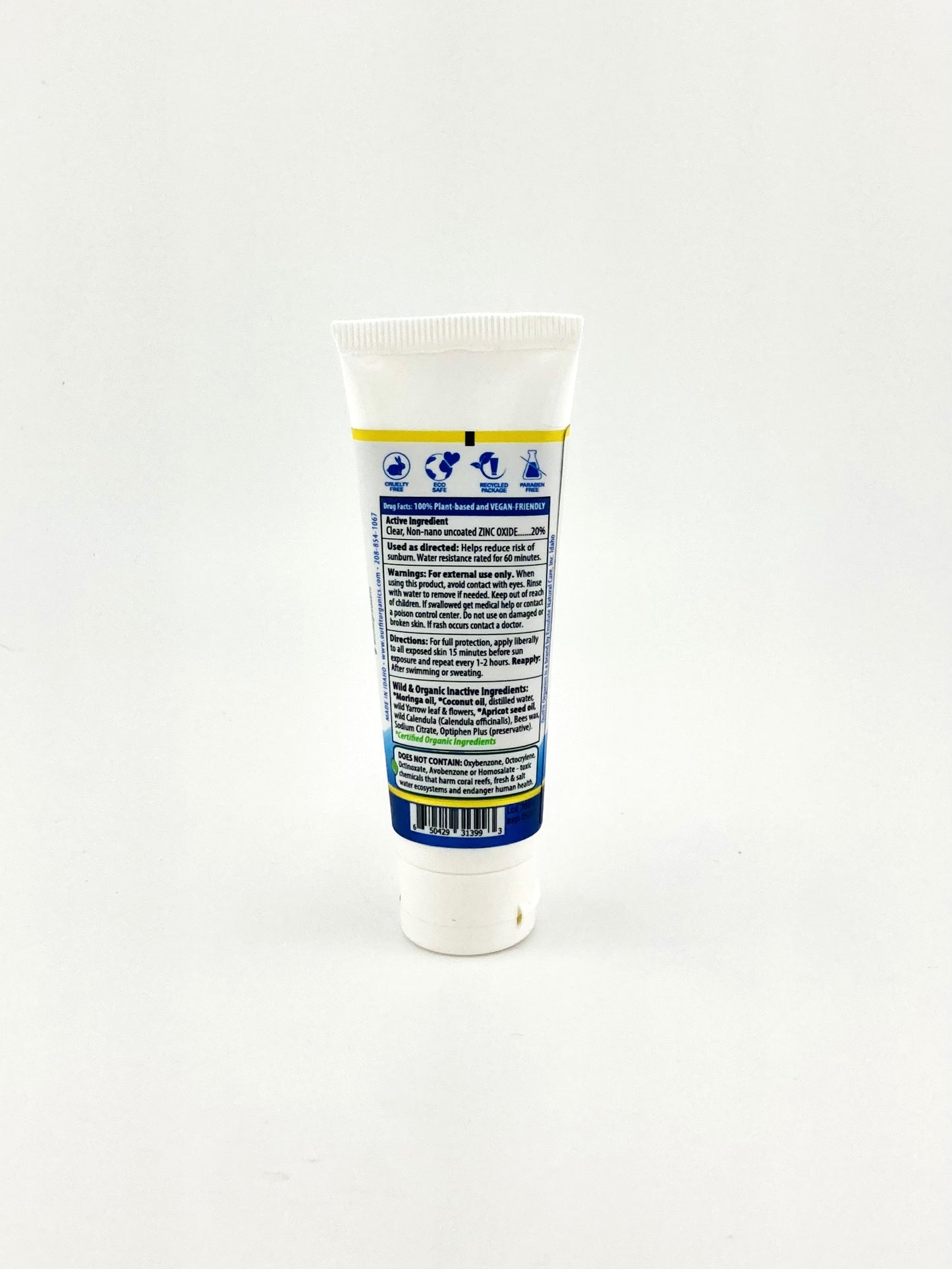Organic Sunscreen SPF 50 - Water resistent and eco friendly