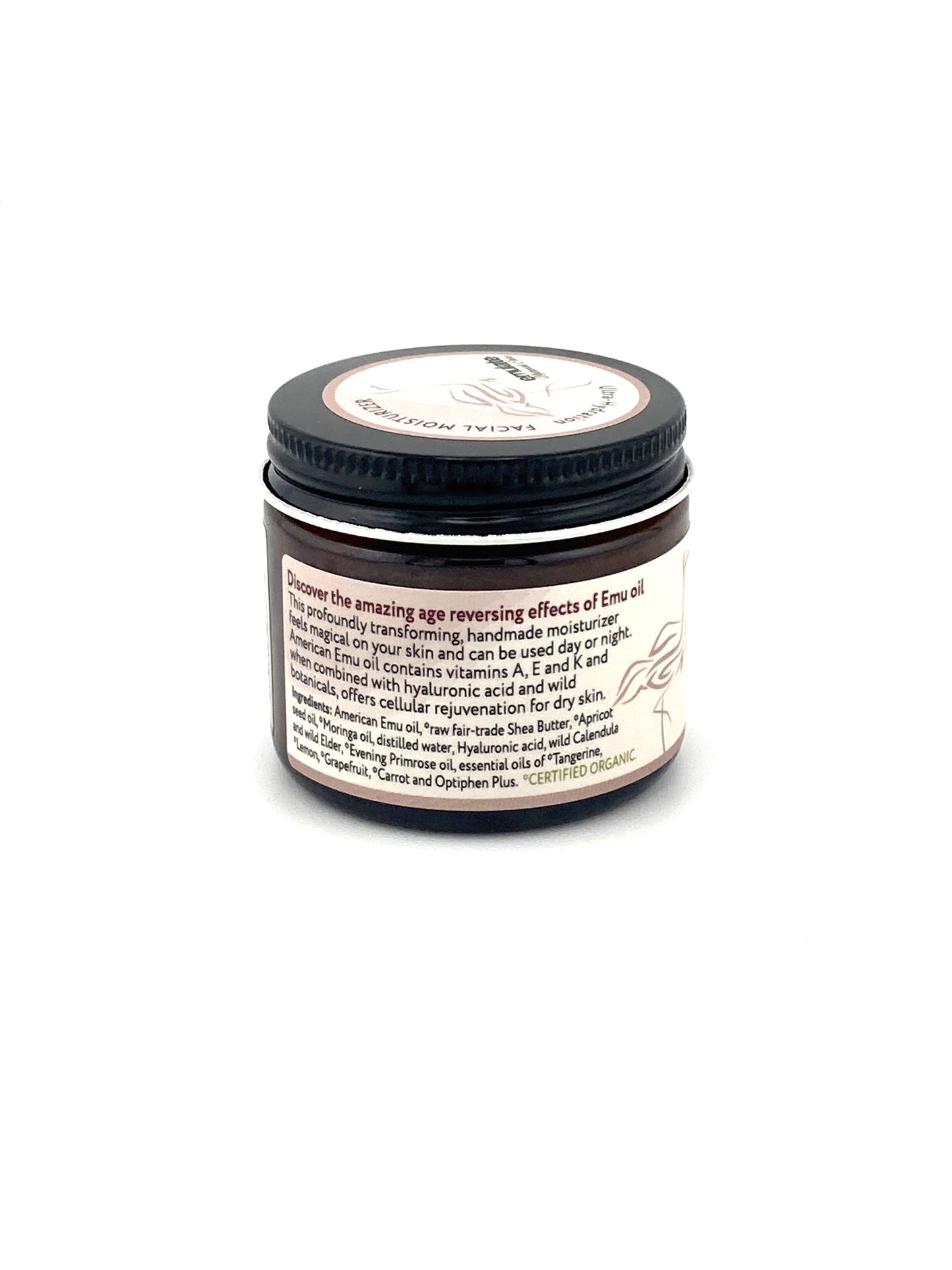 Facial Moisturizer with Emu oil + Hyaluronic acid - Ultra-Hydration 2 oz