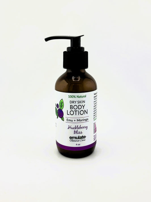 HUCKLEBERRY BLISS DRY SKIN BODY LOTION - 4 oz Pumpable bottle