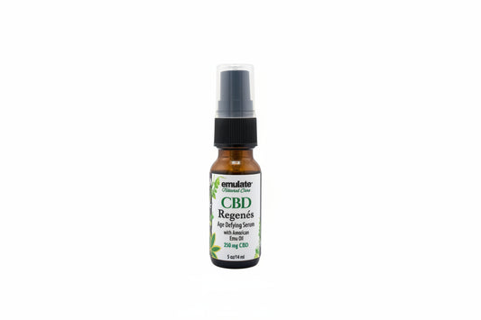 regenes cbd anti age bottle with a label on a white background