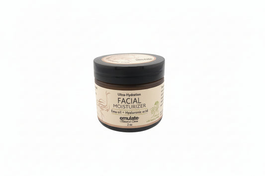 Facial moisturizer jar on a white background