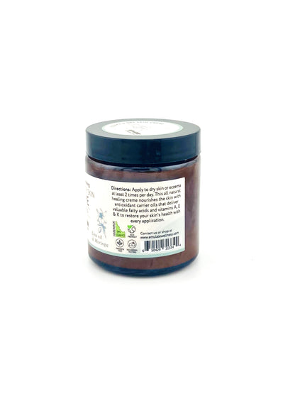 Healing and Nourishing Eczema Dry Skin Crème with Emu oil + Moringa oil; Unscented or Lavender Chamomile