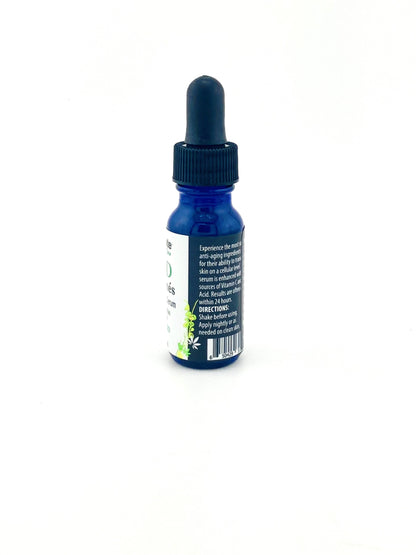 Regenes Age Defying Serum .5 oz glass dropper bottle with CBD