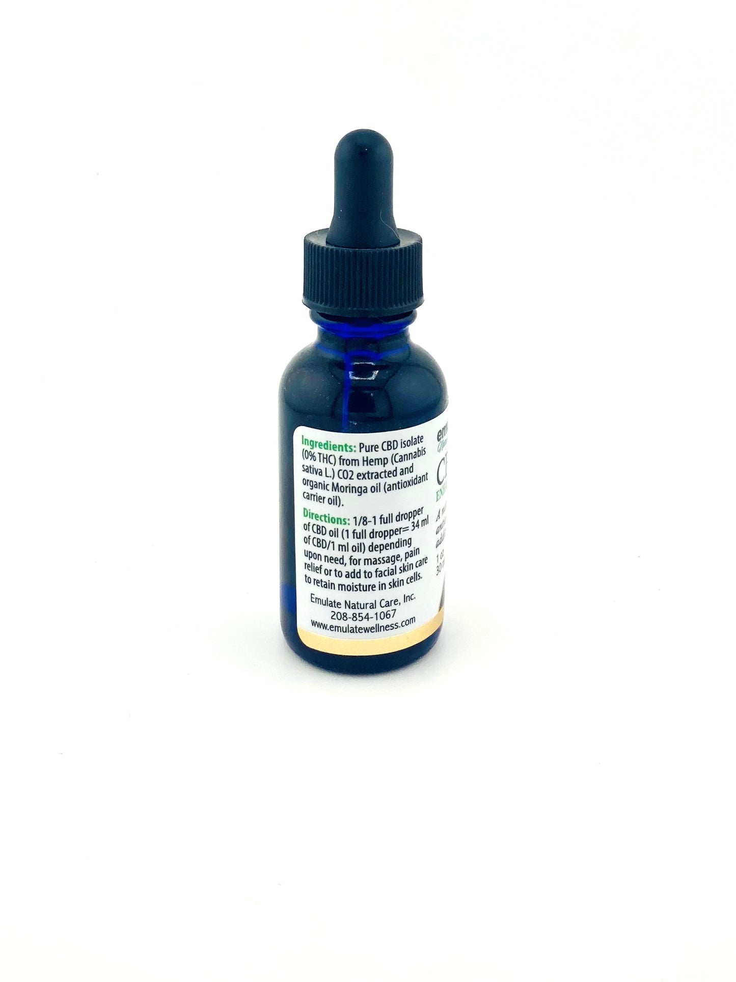 CBD Therapy Enhancer with 1000 mg CBD in organic Moringa oil - 1 oz