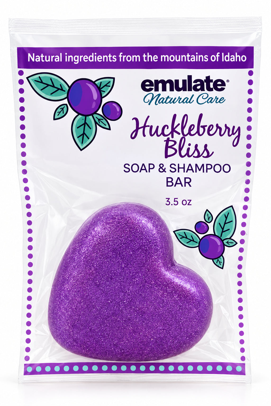 Huckleberry Heart Soap and Shampoo Bar