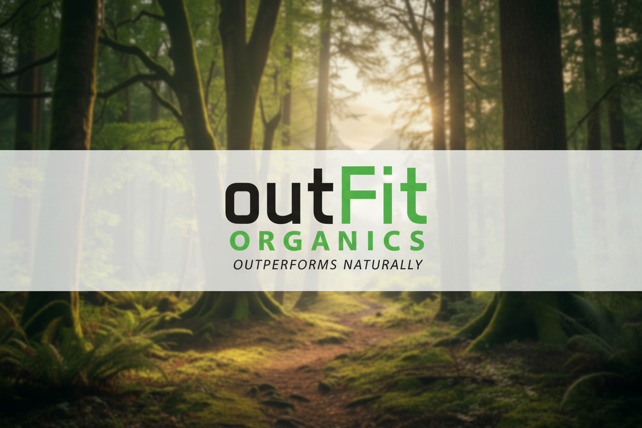 outFit Organics Outdoor Banner - Logo with Backdrop