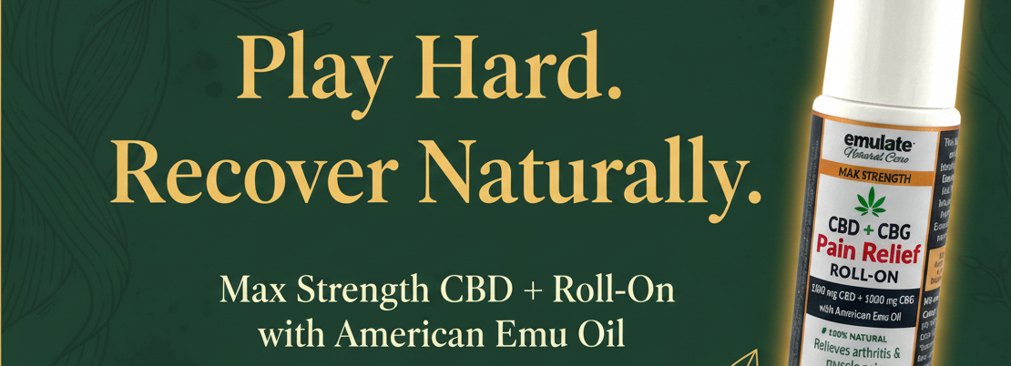 Play Hard. Recover Naturally. Banner